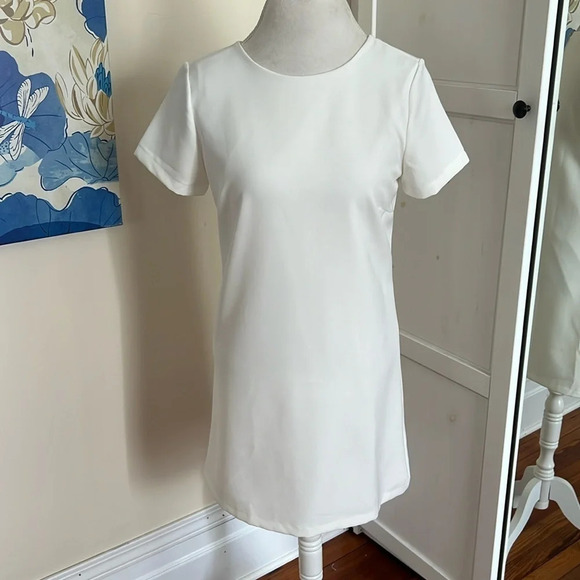 Lulus Ivory Shift and Shout Dress - Size S - Picture 1 of 9